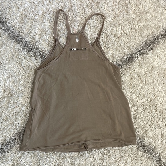 *** IR - NWOT Free People Hot Shot Mini Dress Romper in Mocha Latte - Picture 5 of 7